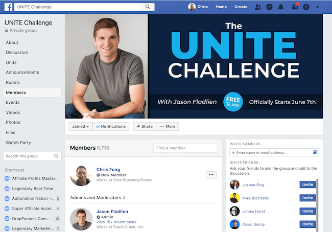 Unite Challenge FB Group